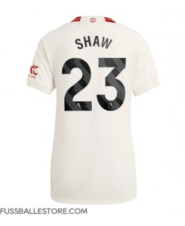 Günstige Manchester United Luke Shaw #23 3rd trikot Damen 2023-24 Kurzarm